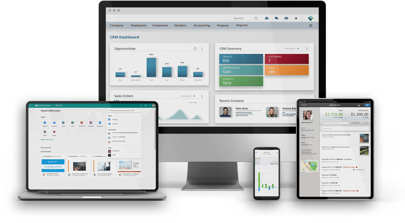 Business Apps on the Monitor, Laptop, Tablet, and Phone