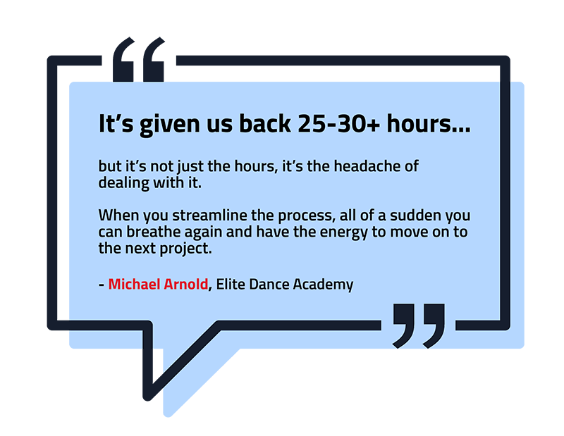 Elite Dance case study testimonial, Michael Arnold