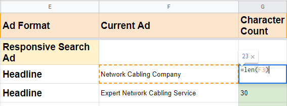 google-sheets-using-len-formula