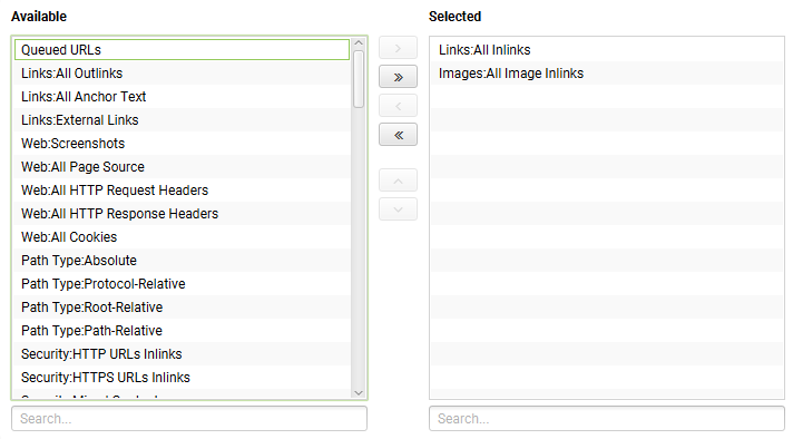 choosing the right bulk exports to export in screaming frog